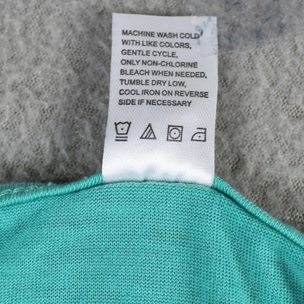 Cami Dress Empire Waist Spaghetti Strap Size M Teal Blue Green Summer Casual